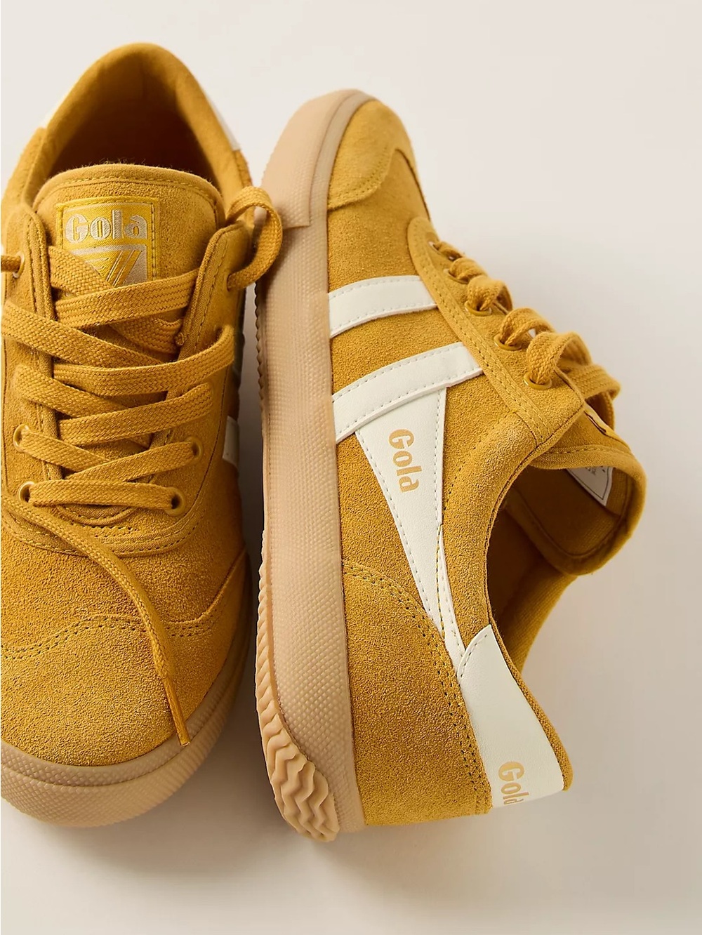 NIB GOLA Badminton Suede Sneakers | Sun/Off White/Gum MSRP $110 SOLD AT FP 7US